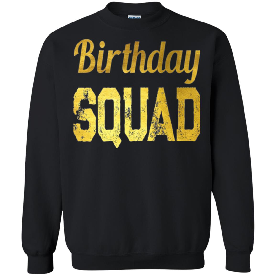 Birthday Squad Gold T-shirt Black