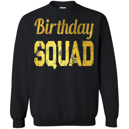 Birthday Squad Gold T-shirt Black