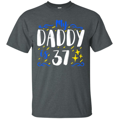 My Daddy Is 37 37th Birthday Daddy Shirt For Sons Or Daughters Dark Heather