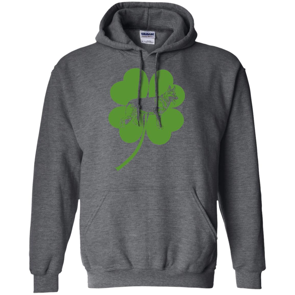 German Shepherd Saint Patrick_s Day T-shirt Dark Heather