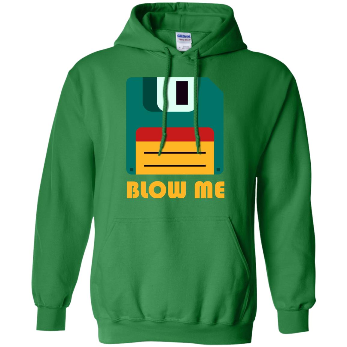 Blow Me Funny Floppy Disk Saying T-shirt Irish Green