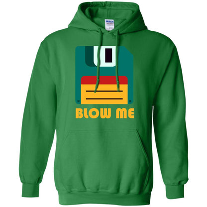 Blow Me Funny Floppy Disk Saying T-shirt Irish Green