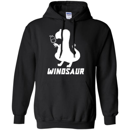 Drinking Party T-shirt Winosaur Wine Dinosaur Black