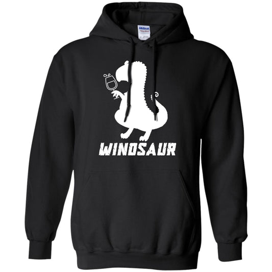 Drinking Party T-shirt Winosaur Wine Dinosaur Black