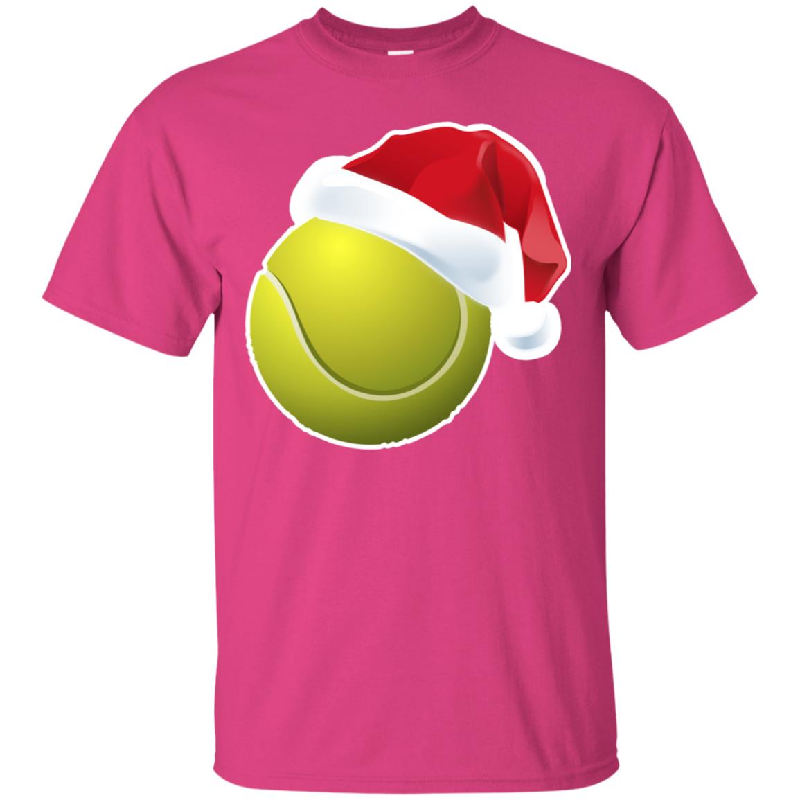 Tennis With Santa Claus Hat X-mas Shirt For Tennis Lovers Heliconia