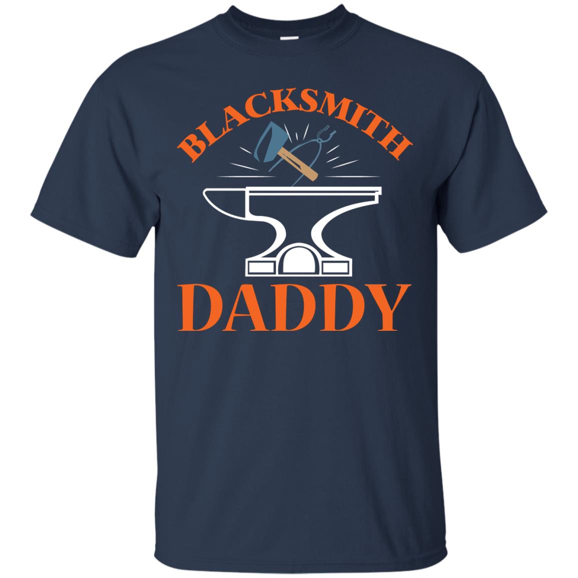 Blacksmith Daddy Happy Father's Day Shirt Navy
