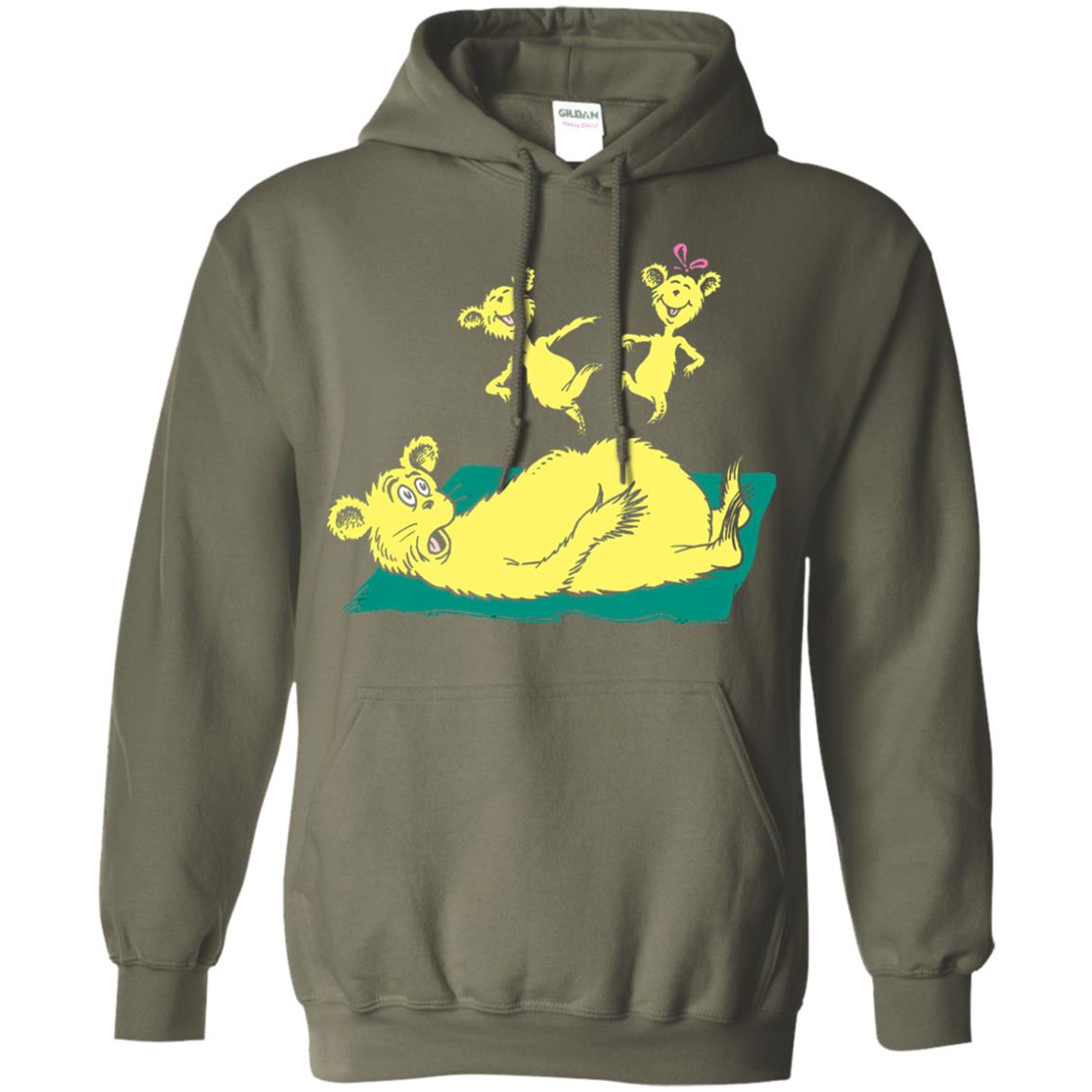Dr. Seuss Hop On Pop Book Lover T-shirt Military Green