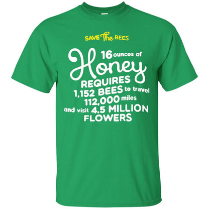 Save The Bees Honey Bee T-shirt Irish Green