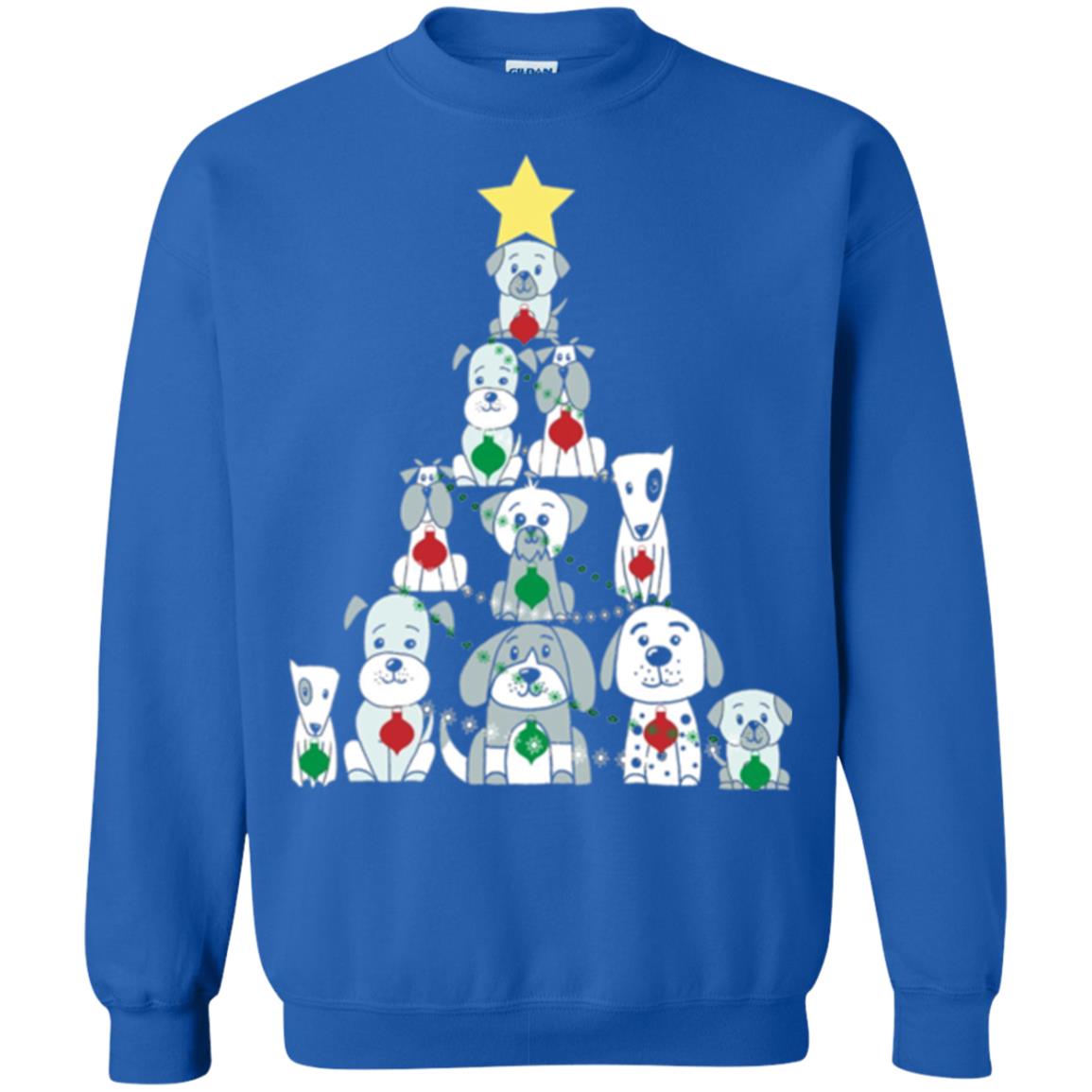 Dogs Lovers T-shirt Christmas Tree By Dogs Royal