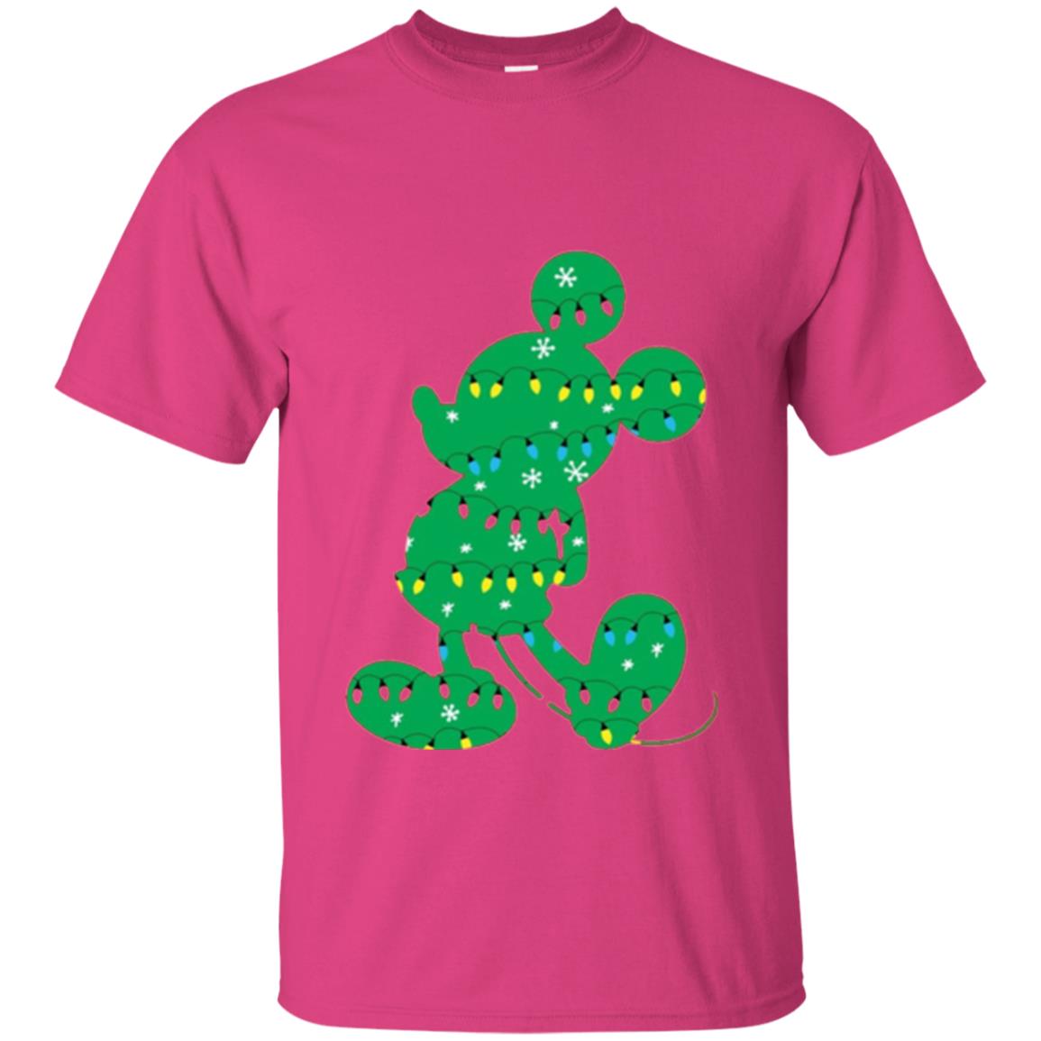 Disney Mickey Mouse Christmas Lights T-shirt Heliconia