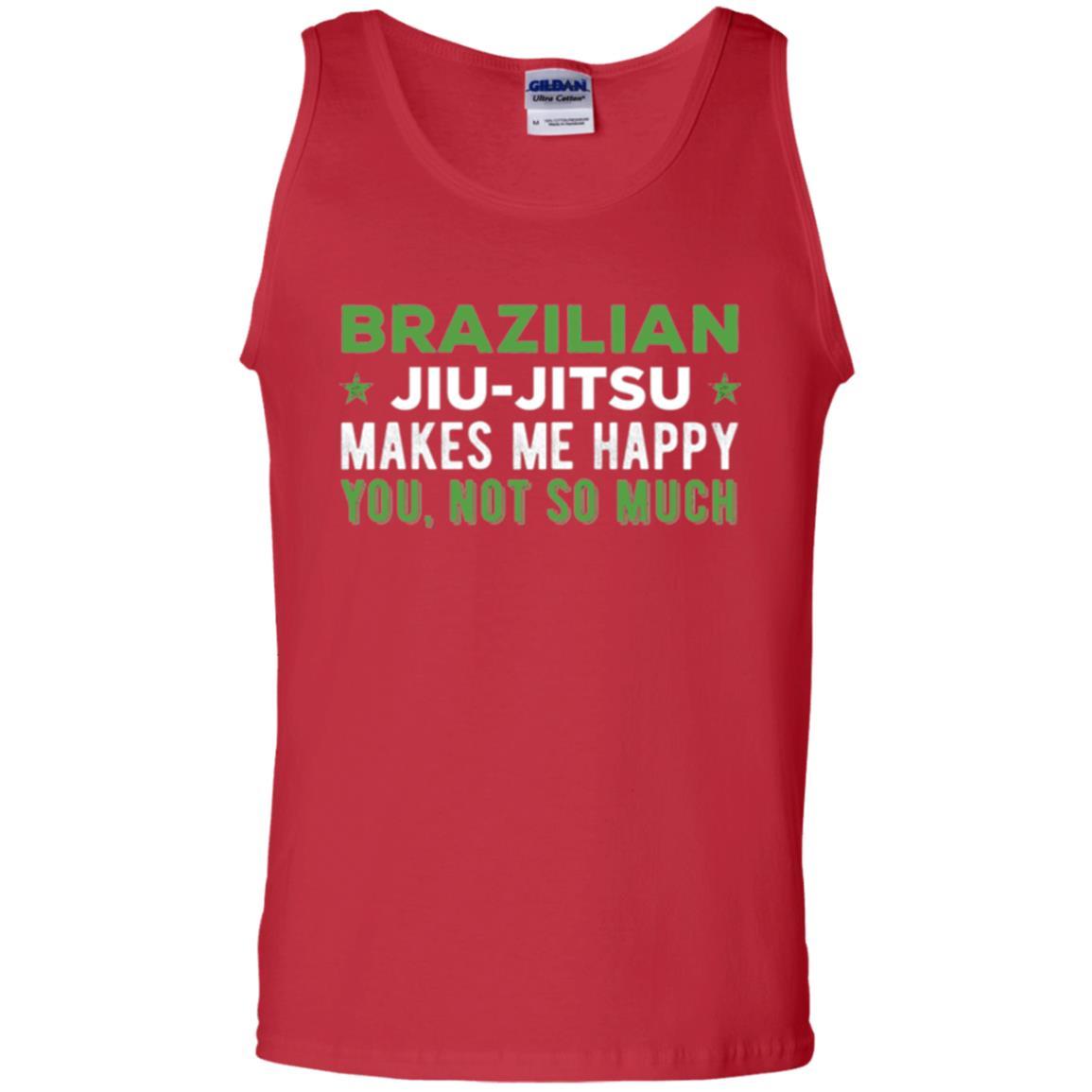 Brazilian Jiu Jitsu T-shirt Brazilian Jiu Jitsu Makes Me Happy Red