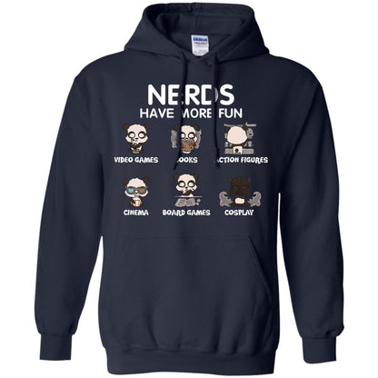 Nerds Have More Fun Video Games Books Action Figures Shirts Navy