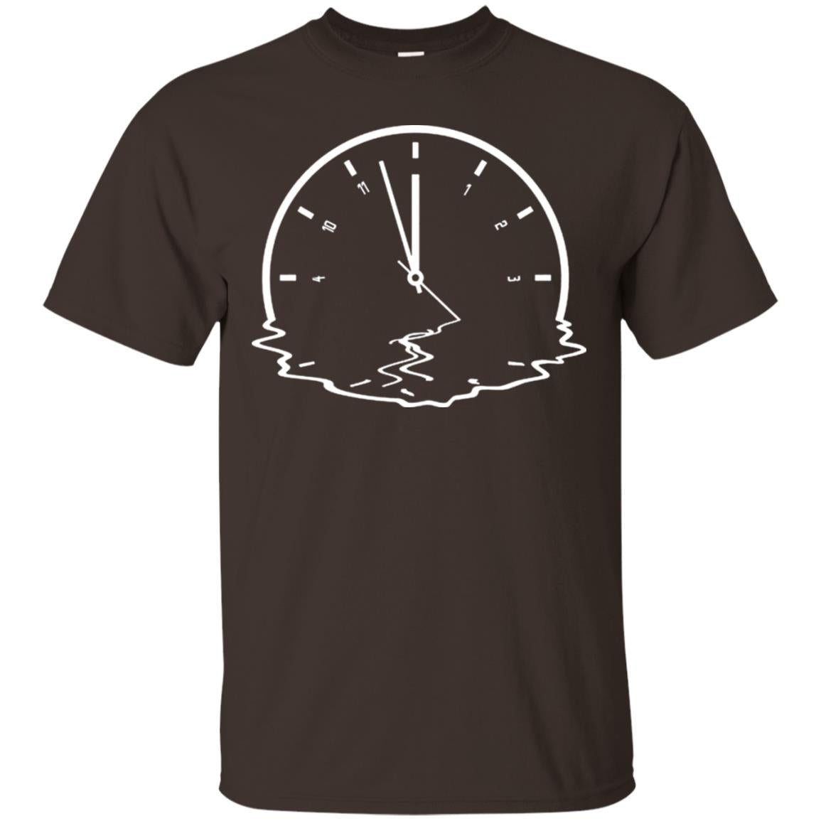 Alzheimer's & Dementia Awareness Funny Clock Gift Shirt Dark Chocolate