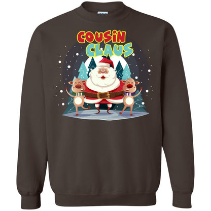 Cousin Claus Matching Family X-mas Gift Shirt Dark Chocolate