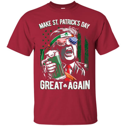 Make St Patricks Day Great Again Trump Leprechaun T-shirt Cardinal
