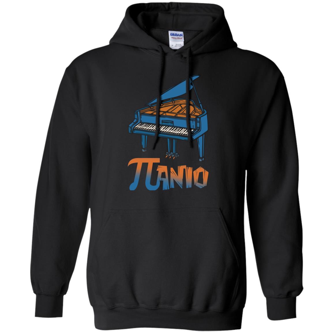 Pi Day T-shirt Funny Piano Lover Black