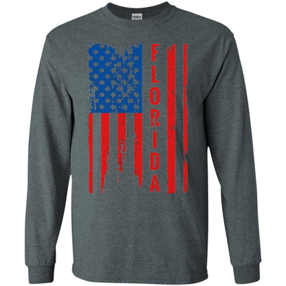 Florida State T-shirt American Flag Dark Heather
