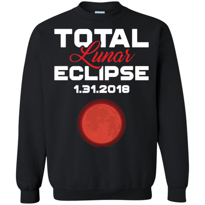 Eclipse January 31st 2018 Total Lunar Eclipse T-shirt Blood Moon Black