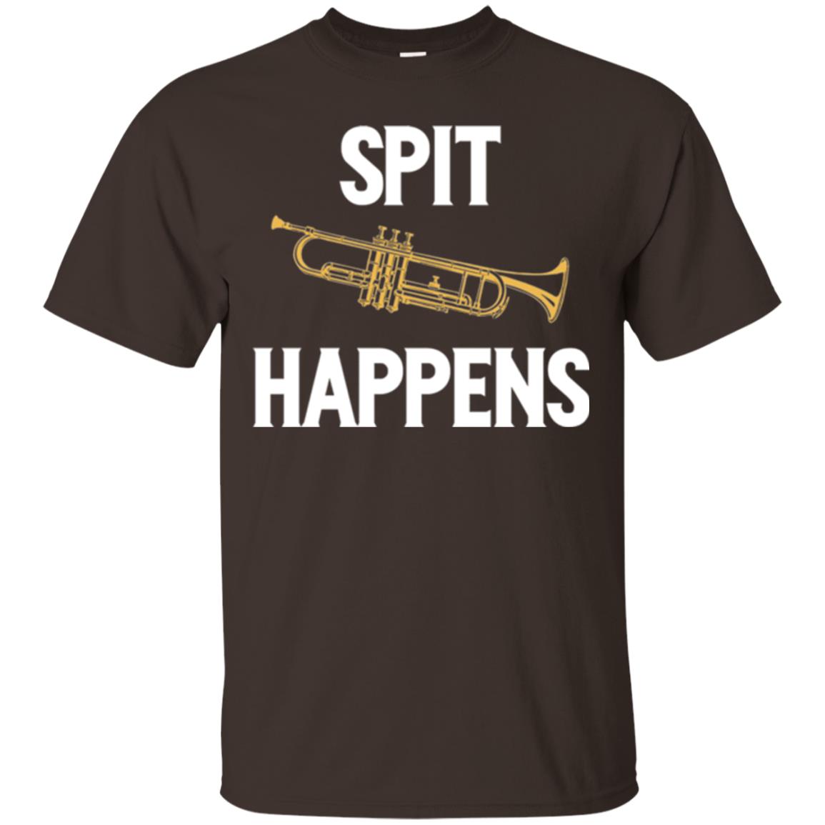 Trumpet Players T-shirt Spit Happens Dark Chocolate
