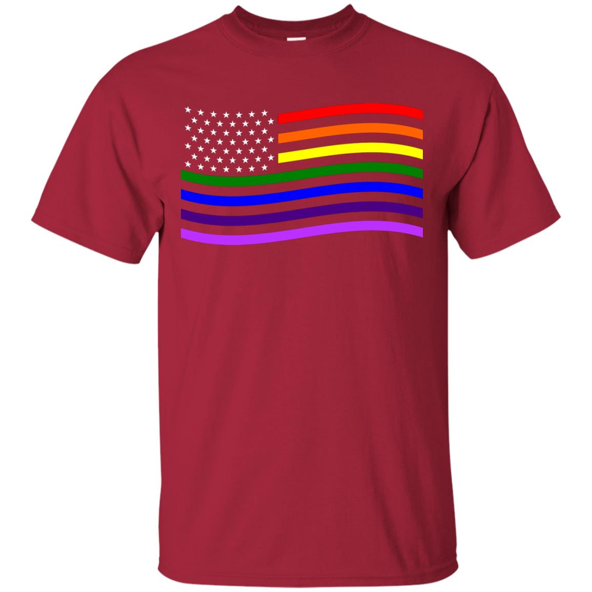 Lgbt T-shirt America Flag Cardinal