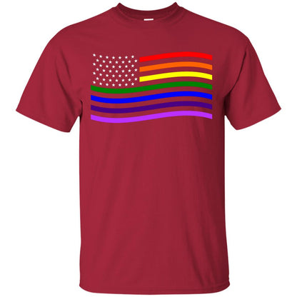 Lgbt T-shirt America Flag Cardinal