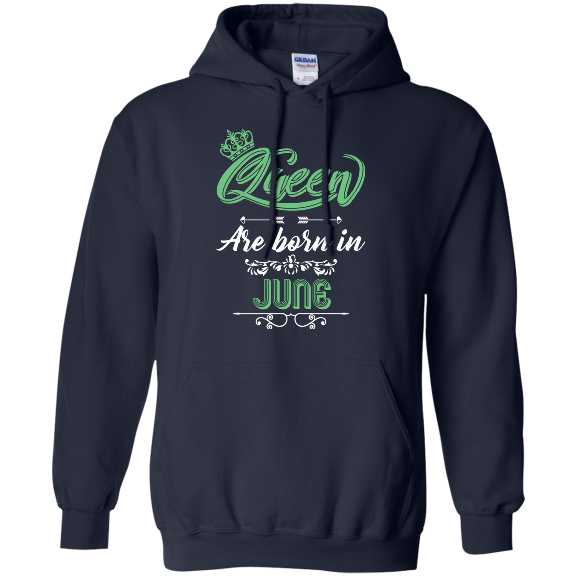 Brithday T-Shirt Queen Are Born In June Navy