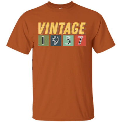 Vintage 1957 61th Birthday Gift Shirt For Mens Or Womens Texas Orange