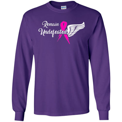 Breast Cancer T-shirt Remain Undefeated Purple