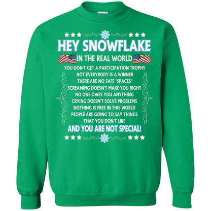 Hey Snowflake In The Real World Military T-shirt Irish Green