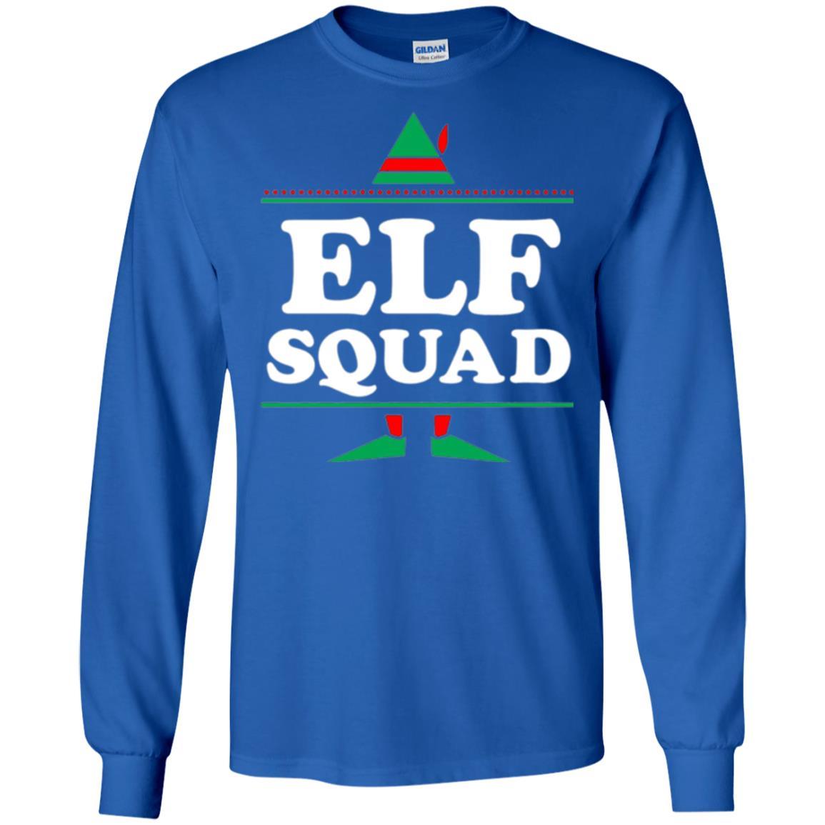 Christmas T-shirt Elf Squad Holiday Family Group Matching Royal
