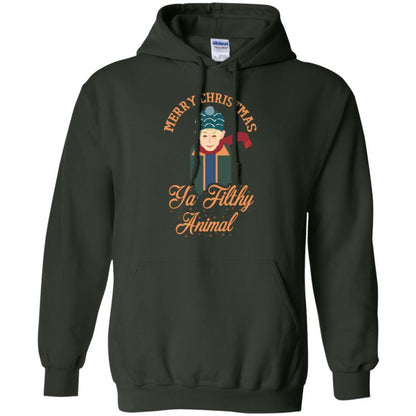 Christmas T-shirt Merry Christmas Ya Filthy Animal Forest Green