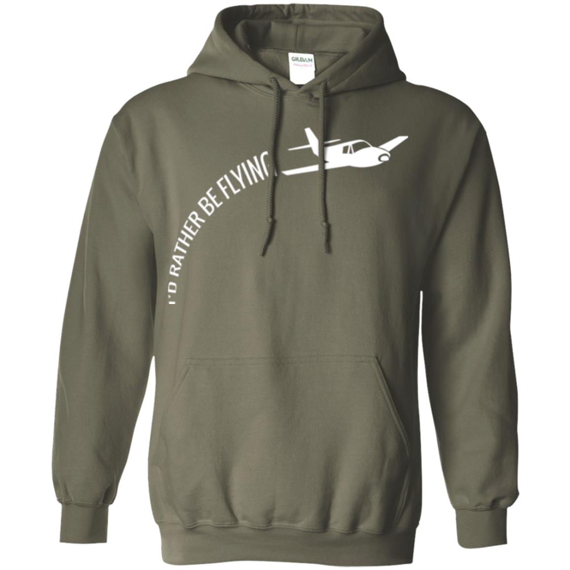 Airplane Pilot T-shirt I_d Rather Be Flying Military Green