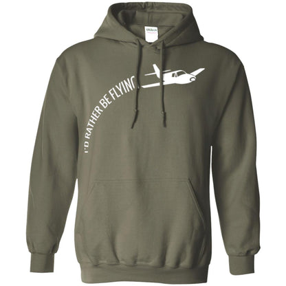 Airplane Pilot T-shirt I_d Rather Be Flying Military Green