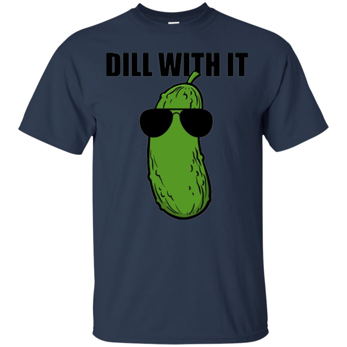 Funny Pickle T-shirt Dill With It Navy