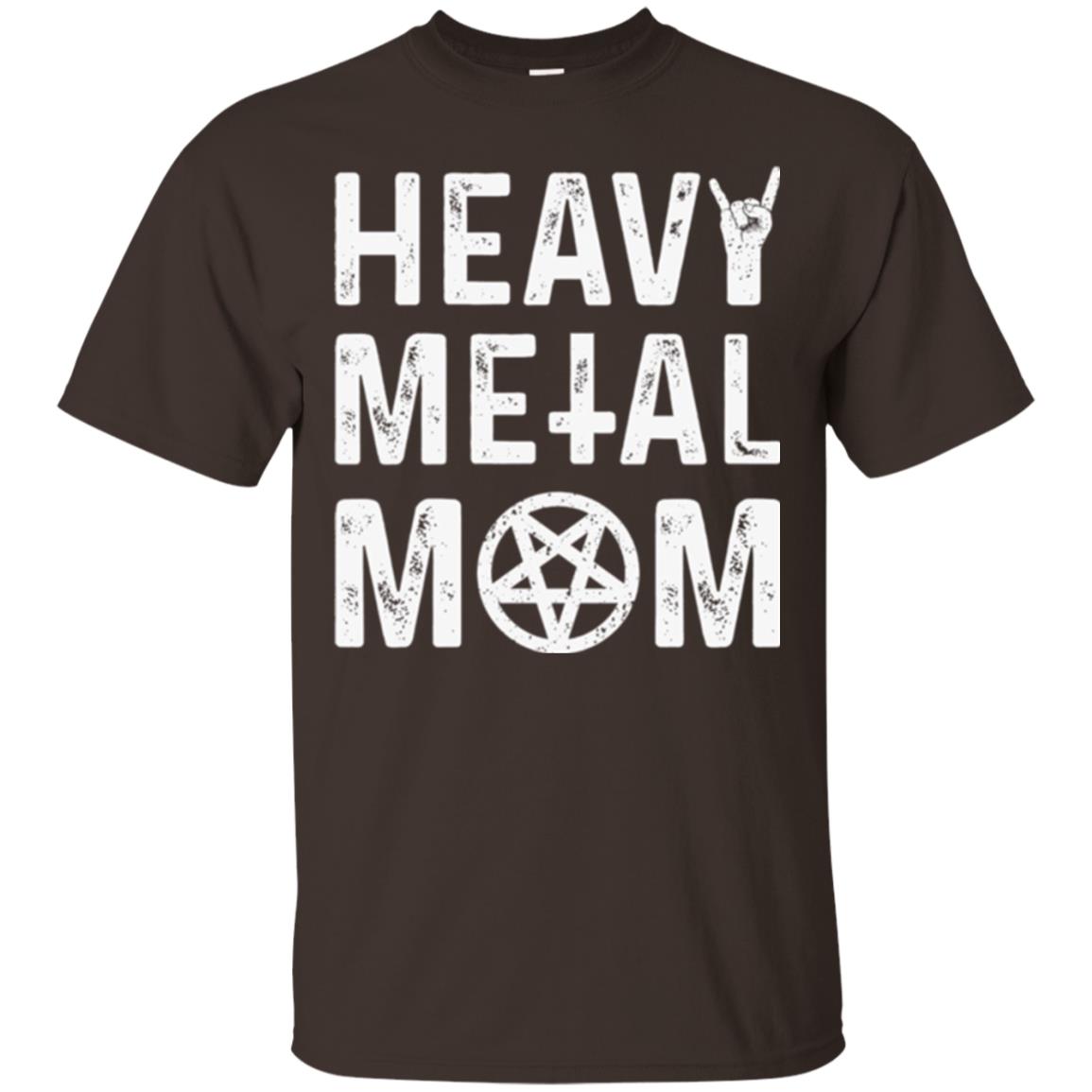 Heavy Metal Mom Vintage Band Music Concert Mother T-shirt Dark Chocolate