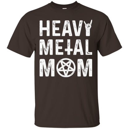Heavy Metal Mom Vintage Band Music Concert Mother T-shirt Dark Chocolate