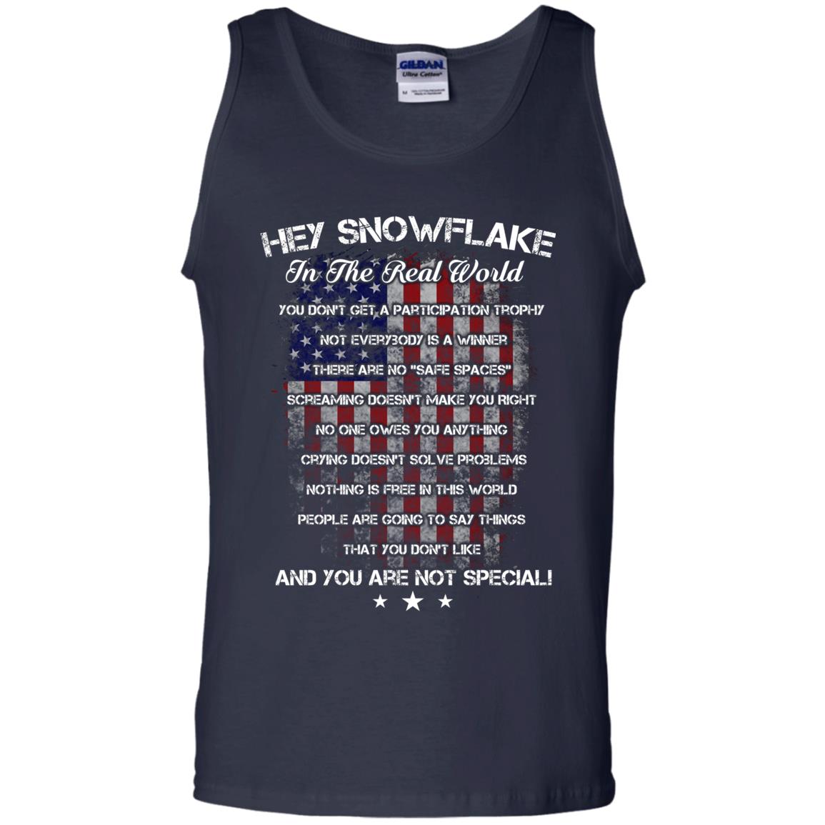 Hey Snowflake In The Real World You Don't Get A Participation Trophy Military T-shirt Navy