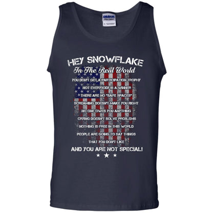 Hey Snowflake In The Real World You Don't Get A Participation Trophy Military T-shirt Navy
