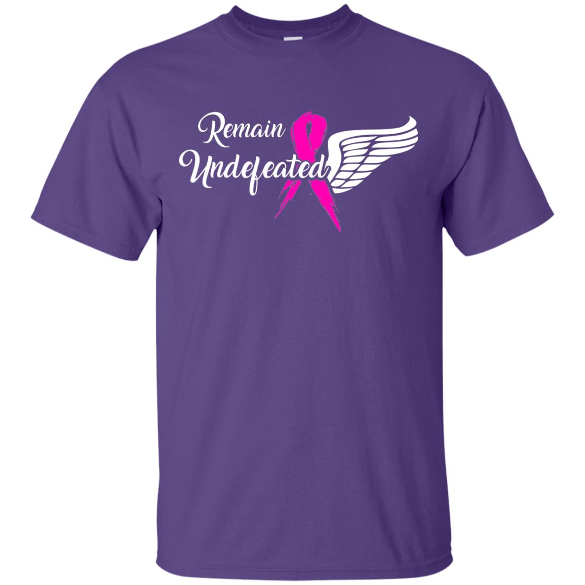 Breast Cancer T-shirt Remain Undefeated Purple