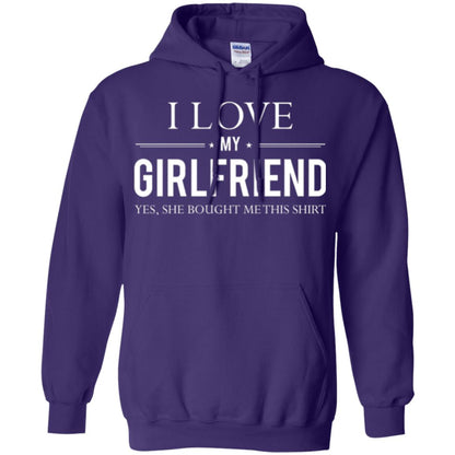 Boyfriend T-shirt I Love My Girlfriend She Bought Me This Shirt Purple