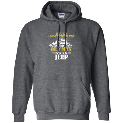 Never Underestimate An Old Man With A Jeep T-shirt