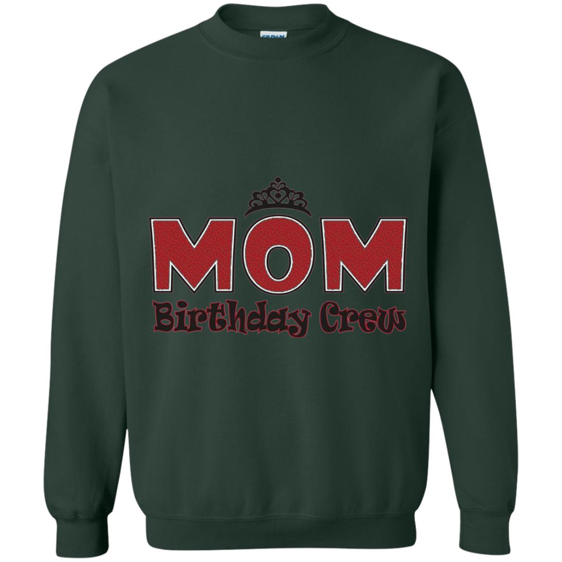 Mom Birthday Crew T-shirt Birthday Party Forest Green