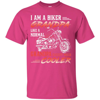 Papa T-shirt I Am A Biker Grandpa Like A Normal Heliconia