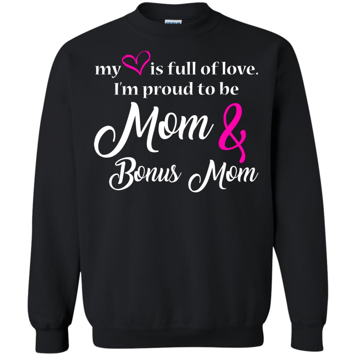 Mommy T-shirt My Heart Is Full Of Love Black