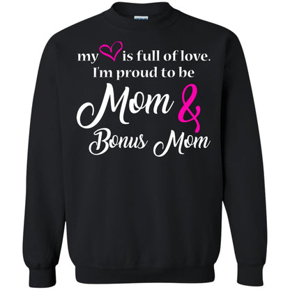Mommy T-shirt My Heart Is Full Of Love Black