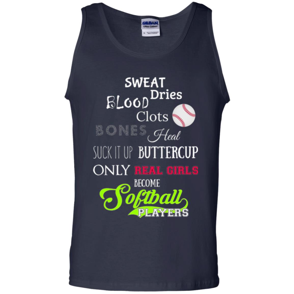 Softball T-shirt Sweet Dries Blood Clots Bones Navy