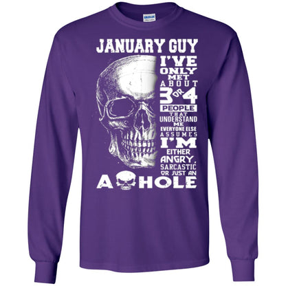 January Guy I_ve Only Met About 3 Or 4 People T-shirt Purple