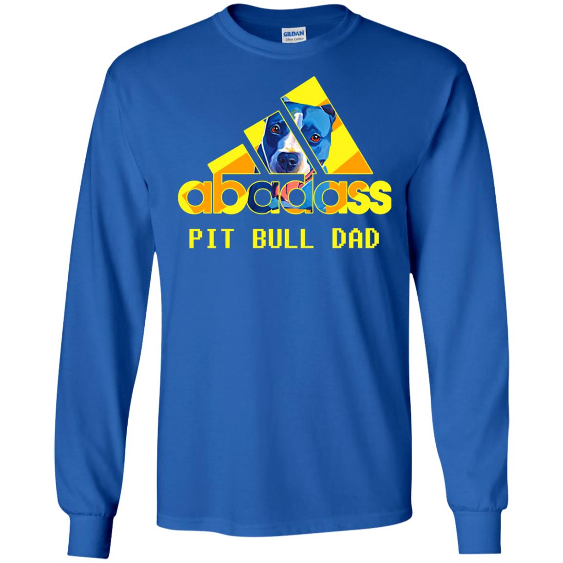 Abadass Pit Bull Dad Daddy Loves Pitbull Shirt Royal