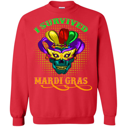 I Survived Mardi Gras Shirt Red