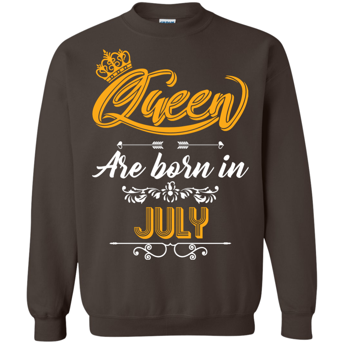 Brithday T-Shirt Queen Are Born In July Dark Chocolate